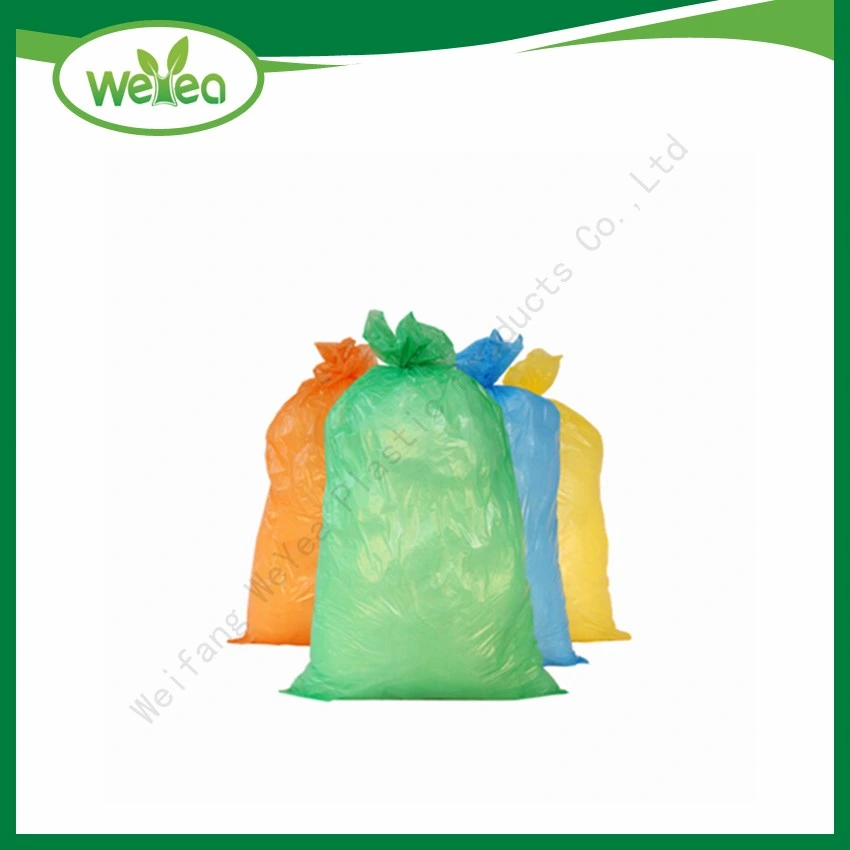 Eco Friendly HDPE Cornstarch Plastic Garbage Bags